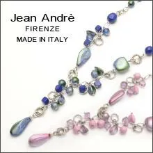 イタリア直輸入JeanAndre フラワーイメージY字ネックレス　春・夏　明るめ　パステルカラー(ヨーロッパ/アクセサリー直輸入/レディース/インポート/コスチュームジュエリー)のサムネイル
