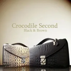 【新品未使用】セカンドバッグ ミニ 小さめ クロコダイル型押し 鍵付き 簡易式キーロック レザー 牛皮 牛革 本皮 本革 バック かばん カバン 鞄 メンズ 送料無料 2色展開(ブラック,ブラウン) AN-286 ※沖縄県および離島への配送不可