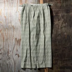 Marylebone メアリルボーン タック チェック スラックス ワイド パンツ サイドアジャスター グランパコア ジャパンヴィンテージ 80s 90s 古着 VINTAGE メンズ サイズ 88 MM17