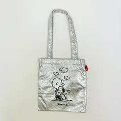 スヌーピー ミニトートバッグ シルバー PEANUTS 75th ROOTOTE ルートート コラボ SNOOPY