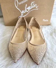 超美品✨クリスチャンルブタン　スタッズ　フラットシューズ　24cm 2025年最新】Christian Louboutin レディース フラットシューズ