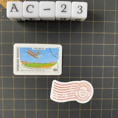防水ステッカー　切手風　スタンプ風　海外　２枚セット　AC-1防水ステッカー　切手風　スタンプ風　海外　旅行　レトロ　２枚セット　AC-23