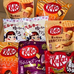 KitKatビッグリトル・オレンジ・ビスケット・ラムレーズン　ミルキー焼いちゃっ