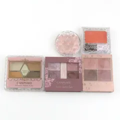 キャンメイク アイシャドウ チーク ハイライト 5点セット 若干使用 チップ無 コスメ まとめて 大量 レディース CANMAKE 【中古】