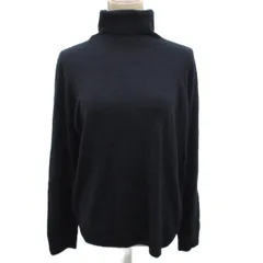 ユニクロ UNIQLO タグ付き タートルネックニット セーター カシミヤ100% XL ダークネイビー 251-450637 ■YHS5