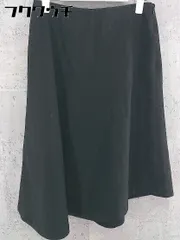 ◇ Mila Owen ミラ オーウェン サイドジップ 膝丈 フレア スカート サイズ0 ブラック レディース 【中古】 【1002802293306】