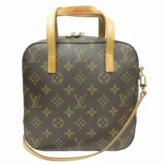 美品 ルイヴィトン LOUIS VUITTON スポンティーニ モノグラム 2way ハンド ショルダー バッグ スクエア M47500 ブラウン レディース メンズ ユニセックス