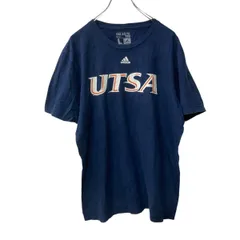 adidas 半袖 プリントTシャツ L ネイビー アディダス プルオーバー パフォーマンスロゴ 古着卸 アメリカ仕入 a705-5848
