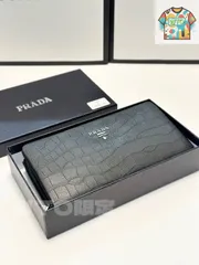 プラダ/財布、クレジットカードスロットに紙幣と手形を収納、両用のパスケース財布、一流の内蔵カードビット外に携帯電話ビットを付属する男性は必須[本日特価|新品未使用品]