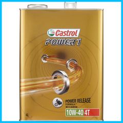 Castrol(カストロール) エンジンオイル POWER1 4T 10W-40 MA2 4L 二輪車4サイクルエンジン用 部分合成油