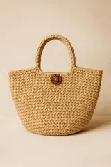 麻紐で編んだマルシェバッグ