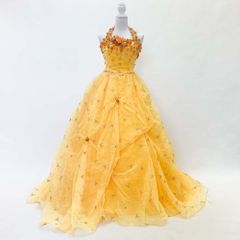 中古 カラードレス　イエロー　 アルファブランカ　黄色 11号T 　結婚式　フォトウェディング　 前撮り　演奏会　ステージドレス C-187