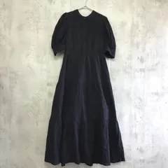 w closet ダブルクローゼット　5分袖ロングフレアワンピース　黒　レディース　Fサイズ