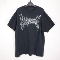 REVENGE GALLERY リベンジ ギャラリー メンズ トップス ロゴ 箔プリント 半袖Tシャツ 黒BLACK XL