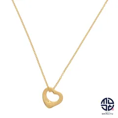 TIFFANY&CO. Tiffany ティファニー Au750 18金イエローゴールド K18 オープンハート ペンダント ネックレス ジュエリー アクセサリー