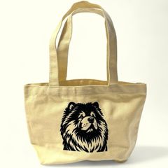 チャウチャウの刺しゅうトートバッグ（小）