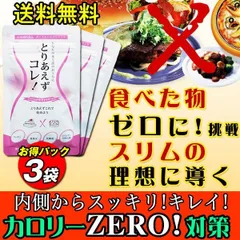 【激安お得3袋セット・とりあえずコレ! 】炭水化物 糖質 脂質 対策 カロリーカット ダイエットサプリメント 食事制限無し 白いんげん豆 桑の葉 烏龍茶 乳酸菌 キトサン 体脂肪 フラクトオリゴ糖 カロリーゼロ 糖質制限　糖質カット 日本製 国産 ランキングのサムネイル