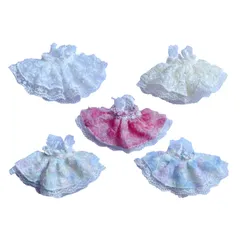 15cmぬいぐるみ服 着せ替え ぬい活 推し活 推しぬい 綿人形 棉花娃娃 ちびぬい服 ちびぐるみ コットンドール 秘密の花園 レースドレス 可愛いドレス 5色