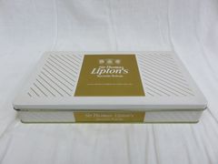 空き缶 リプトン紅茶 四角形 サイズ28.5cmｘ16.5㎝ｘ4.5㎝