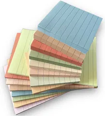 Flatland 付箋 罫線入り 大判 大きい 大容量 75x75 150x100 2種セット 各8色 1000枚(くすみカラー2種)