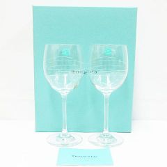 未使用 保管品 TIFFANY&Co ティファニー カデンツ ワイングラス セット ペア 箱付き Z0051-0703②