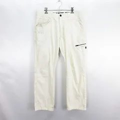 オークリースカルコレクション OAKLEY SKULL COLLECTION パンツ ボトムス ロング ベンチレーション ロゴ ストレッチ 34 アイボリー ゴルフウェア ※EKM