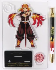 【中古】ペンスタンド・筆立て(アクリル) 煉獄杏寿郎 ボールペン＆ペンスタンドセット 「鬼滅の刃」 ユニバーサル・スタジオ・ジャパン2024限定