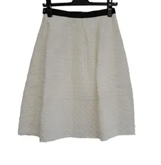 未使用 タグ付き エムズグレイシー スカート ホワイト 白 春夏 ツイード風 36 レディース M’S GRACY