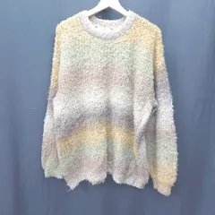 ◇ ⊇ MONO-MART モノマート 総柄 長袖 ニット サイズF ブラウン系 レディース E  【1411210013114】