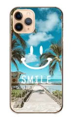 arrows NX9 F-52A ケース カバー アローズNX9 スマホケース ハードケース ハワイ ビーチ 風景 写真 スマイル smile ニコちゃん にこ niko 笑顔 海 夕日 おしゃれ カラー03