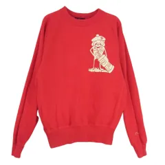 EVISU エヴィス ゴルフ プリント 丸首 クルーネック トレーナー スウェット レッド系 40【中古】のサムネイル