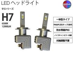 LED ヘッドライト H7 12V 12000ルーメン 60W 一体型 高輝度LED 9S