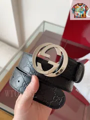【今日特価】Gucci NOIR FULL LEATHER ベルト-1