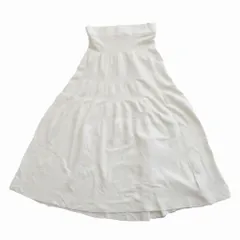 ADORE アドーア 531-2272714 コットン ニット スカート フレアロング ホワイト サイズM レディース 【中古】