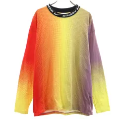NIKE ナイキ STUSSY ステューシー コラボ グラデーション 長袖 Tシャツ S イエロー ロンT メンズ 古着