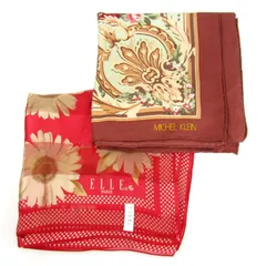 ミッシェルクラン/エル スカーフ 2点セット 花柄 ブランド まとめて レディース 【中古】