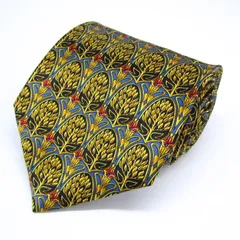 アクアスキュータム ブランド ネクタイ 総柄 シルク USA製 ハンドメイド PO メンズ ブルー Aquascutum 【中古】