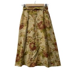 NEW YORKER(ニューヨーカー) ロングスカート サイズ63-90 レディース美品  - ブラウン×ライトブラウン×マルチ 花柄