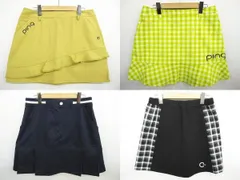 ゴルフウェア スカート 4点セット LL×3 M×1 PING marie claire CECIL McBEE ミニスカート 無地 チェック等 L001-0909-2