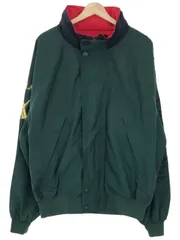 NAUTICA ノーティカ 90’s ジップアップナイロンジャケット グリーン×レッド XLのサムネイル