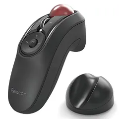 エレコム トラックボールマウス ハンディタイプ Relacon メディアコントロールボタン搭載 スタンド付 静音 Blu