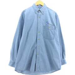 古着 90年代 リー Lee 長袖 ボタンダウンデニムシャツ メンズM相当 ヴィンテージ/eaa521432
