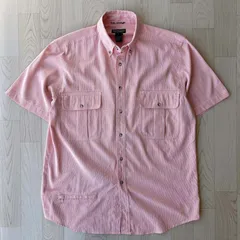 North Thompson 香港製 赤と白のストライプ柄ヴィンテージシャツ レトロ デザインシャツ