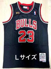 【NBA】ブルズ激レア人気マイケルジョーダン希少ゲームシャツ 黒 ブラック 美品 Lサイズ