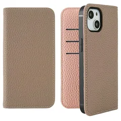 HanaRo iPhone14 ｸﾞﾚｰ×ﾋﾟﾝｸ バイカラー 手帳型ケースくすみカラー iphone14ケース 手帳型 iphone14 ケース 携帯ケース 1