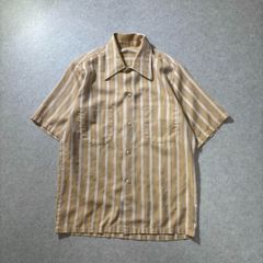 サノバチーズ/ストライプストライプオープンカラーシャツ/XL/ワイド