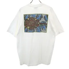 Da Hui ダフイ 90s USA製 オールド バックプリント 半袖 Tシャツ L ホワイト シングルステッチ メンズ 古着