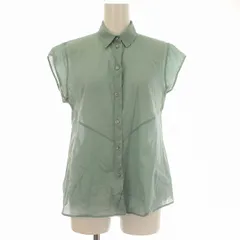 ジルサンダー JIL SANDER シャツ ブラウス 半袖 コットン 34 XS グリーン 緑 /☆Gのサムネイル