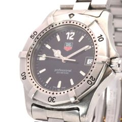 稼動品 新品電池 TAG HEUER タグホイヤー 2000 WK1110-0 プロフェッショナル クオーツ デイト ブラック文字盤 メンズ腕時計 スイス製