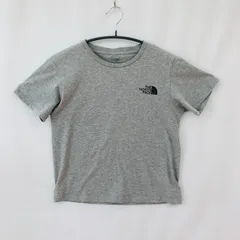 古着　美品　THE NORTH FACE 　ザノースフェース　キッズ150　Tシャツ　コットン100％　灰色　胸プリント　バックプリント